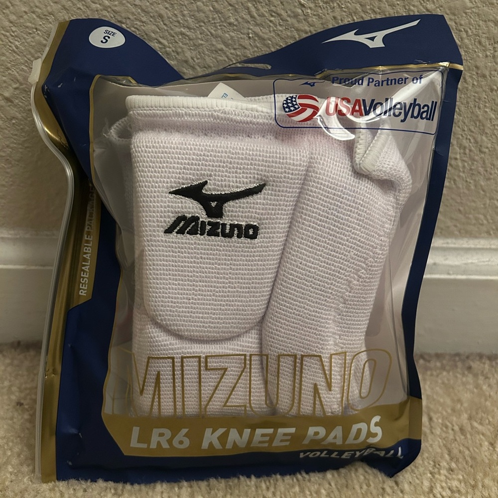 Mizuno White LR6 Knee Pads